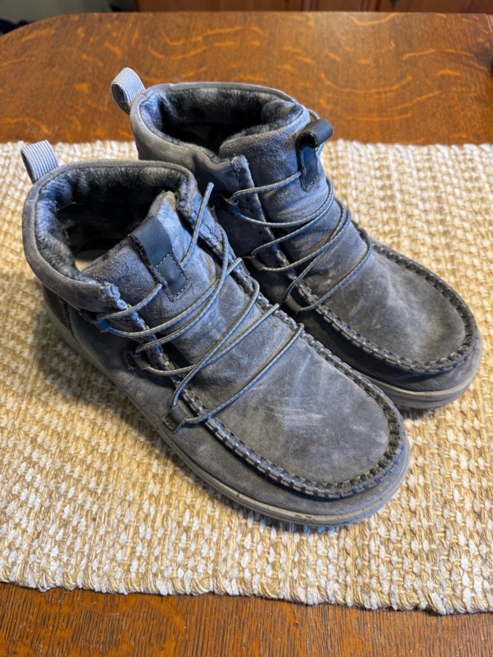 Hey Dude Grey Suede Chukka Boots with Fleece Lining